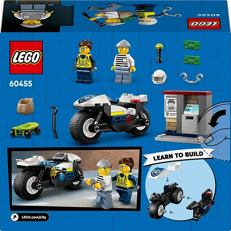 Konstruktorius LEGO® City Police Motorcycle Chase 60455 Konstruktorius LEGO® City Police Motorcycle Chase 60455