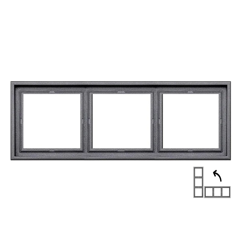 Trivietis rėmelis LIREGUS MODERN. juodos matinės spalvos