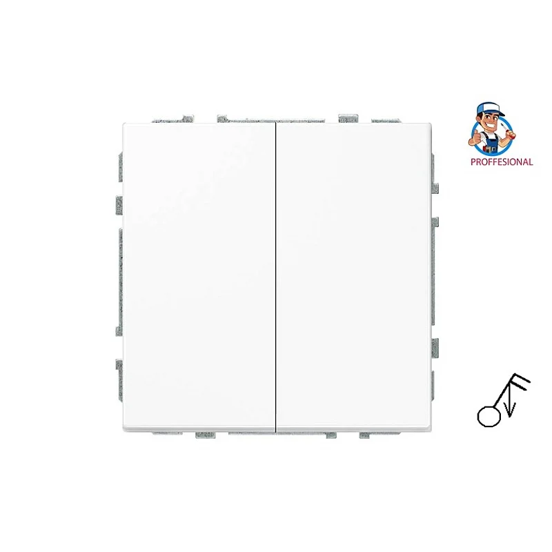 Impulsinis jungiklis LIREGUS MODERN. 2 kl.. mat.baltos sp.