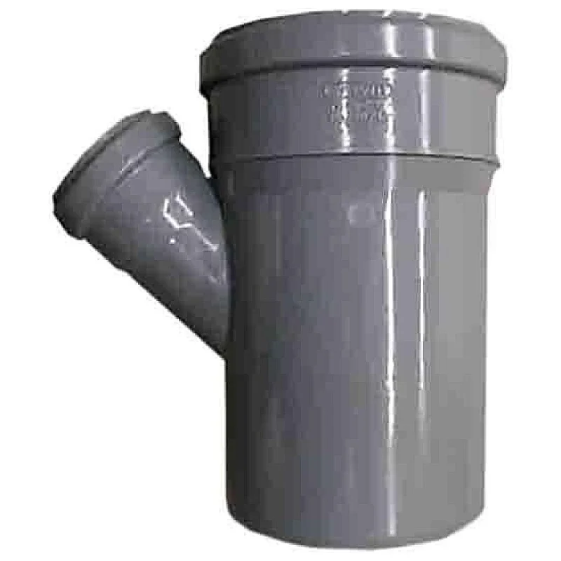 Kanalizācijas caurules trejgabals Wavin D50/110mm. 45°. PVC