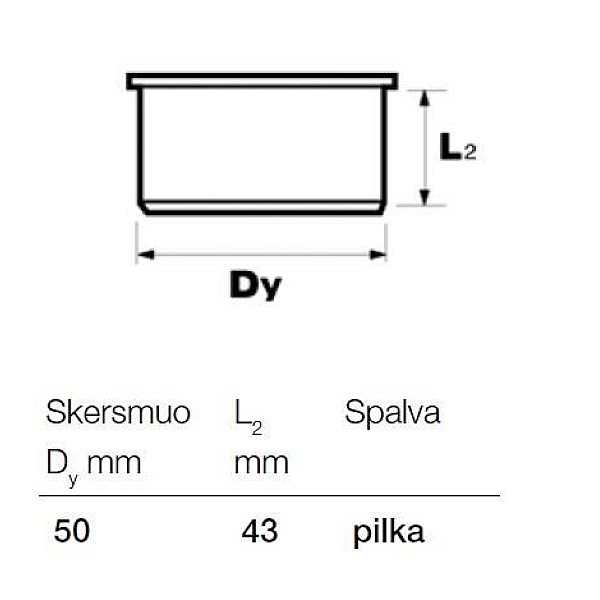 Vidaus kanalizacijos aklė Wavin. Ø 50 mm