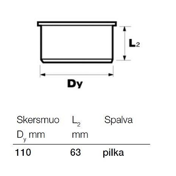 Kanalizācijas cauruļu noslēgtapa Wavin D110mm. PVC