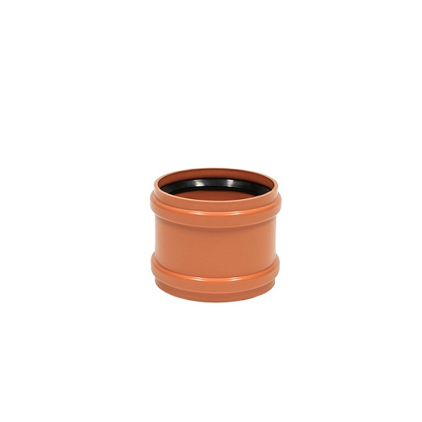 SEWER DOUBLE SOCKET 110 PVC. BROWN