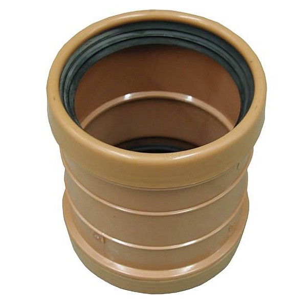 SEWER DOUBLE SOCKET 110 PVC. BROWN