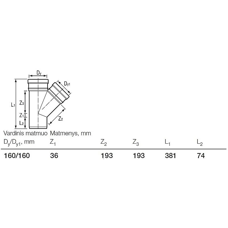 SEWER BRANCH 160X160X45°PVC BROWN SEWER BRANCH 160X160X45°PVC BROWN