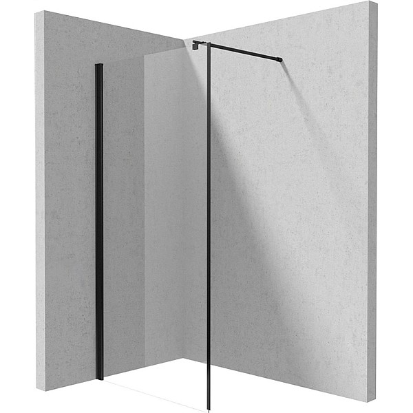 KERRIA PLUS SHOWER WALL. WHT/TRA NERO100