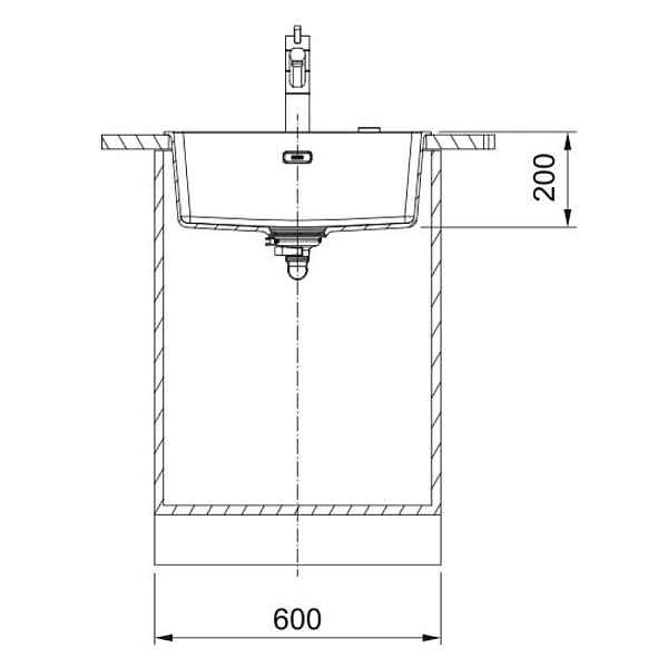 SINK GRANITAL MRG 210/110-52 ST