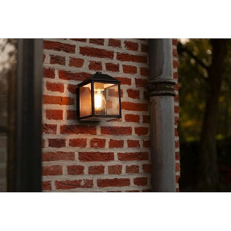 WALL LIGHT SPIRE E27 IP44 BLACK