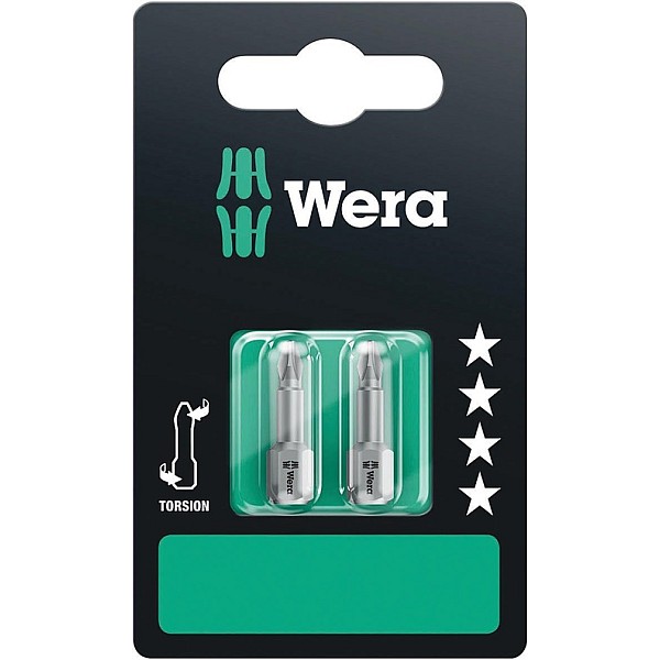 Atsuktuvo antgaliai Wera Torsion 2 vnt PH1 x 25mm