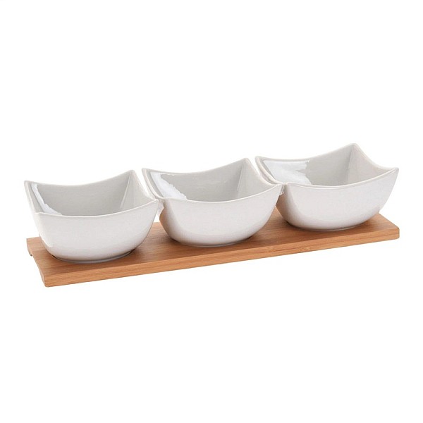 SERVING SET PORCELAIN 4PCS WHI