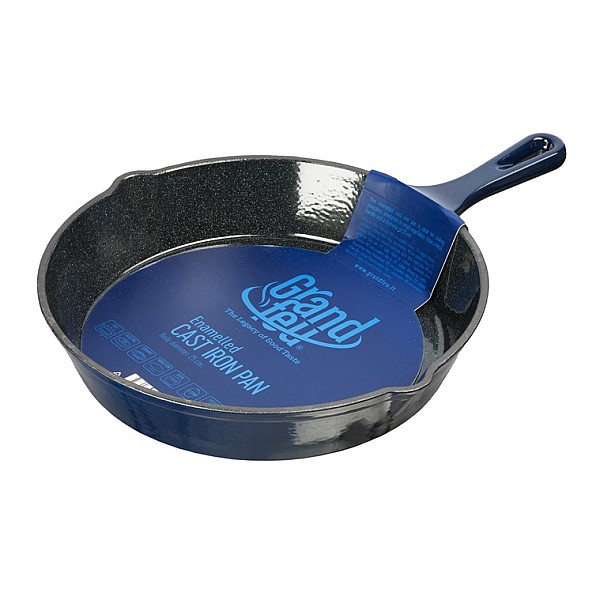 SKILLET IRON GRAND FEU 25CM BLUE ENAMEL