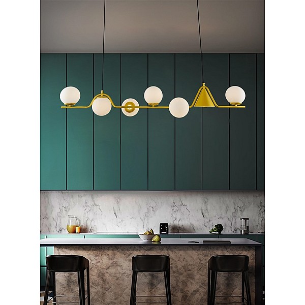 PENDANT LIGHT RAILE H1.2M 7XG9 GOLD