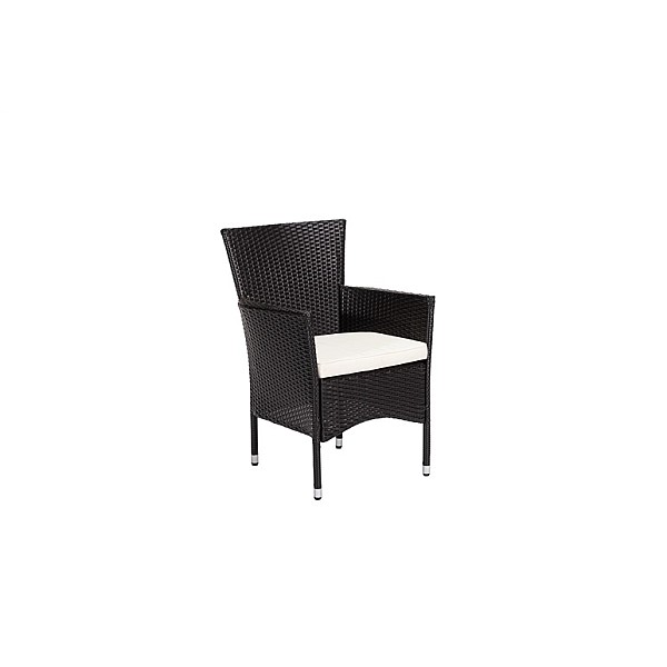 CHAIR WICKER BLACK