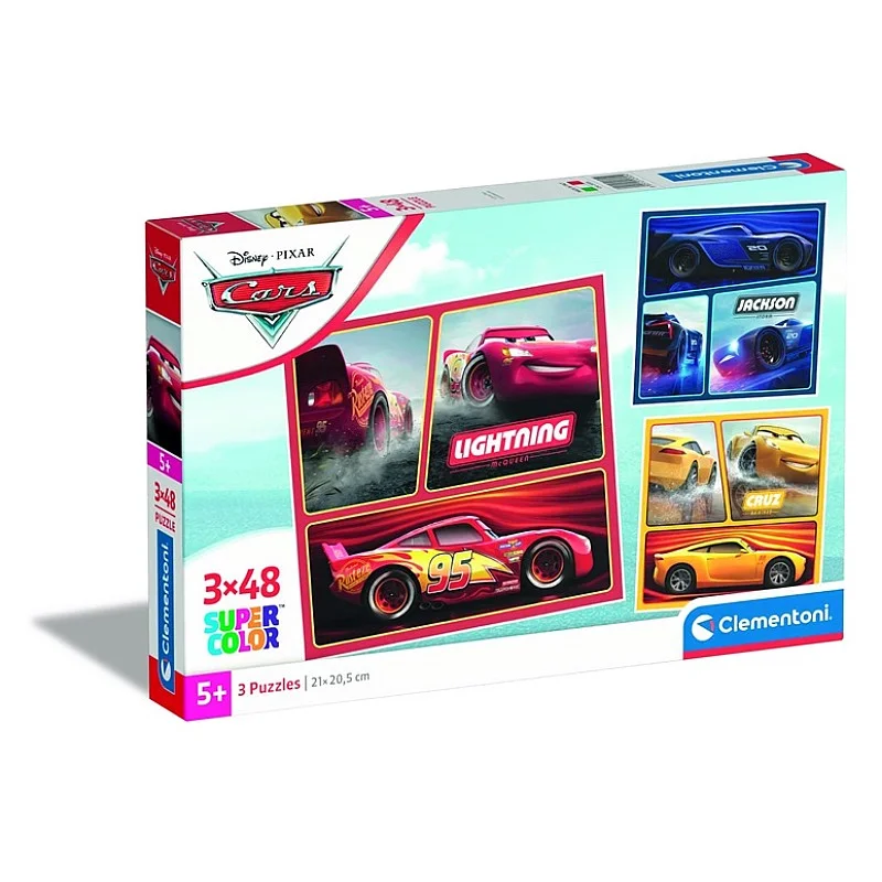 PUZZLE CLEMENTONI 3X48 CARS 25305