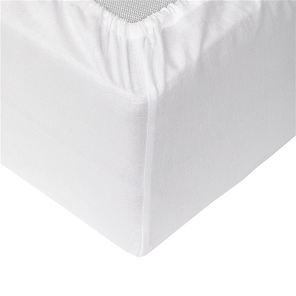 FITTED SHEET POLYCOTTON 140X200+25 WHITE