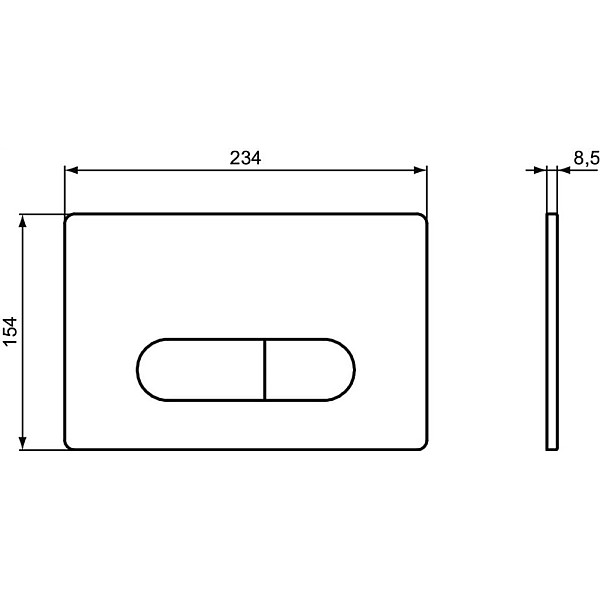 BUTTON FOR WC R0115AA OLEAS M1 CHROME