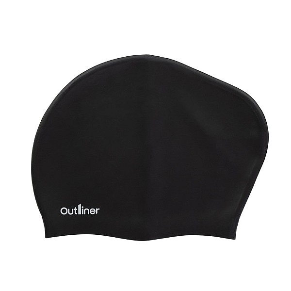 SWIMMING CAP BLACK OUTLINER FSSWM-003