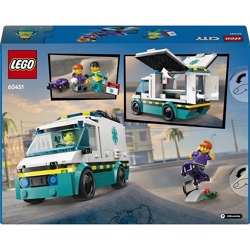 Konstruktorius LEGO® City Emergency Ambulance. 184 vnt. Konstruktorius LEGO® City Emergency Ambulance. 184 vnt.