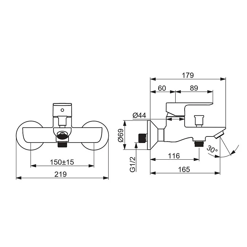 FAUCET SHOWER AND BATH ORAS LINEA