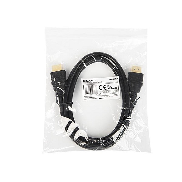 Laidas BLOW HDMI M. HDMI M. 1.5m. juodas 92-667