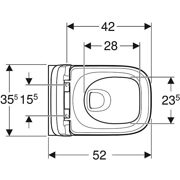 WC HUNG MODO RIMFREE WITH COVER