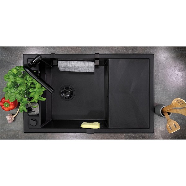 MAGNETIC SINK W/ FITTS ZRM_N113 GRAN BLK