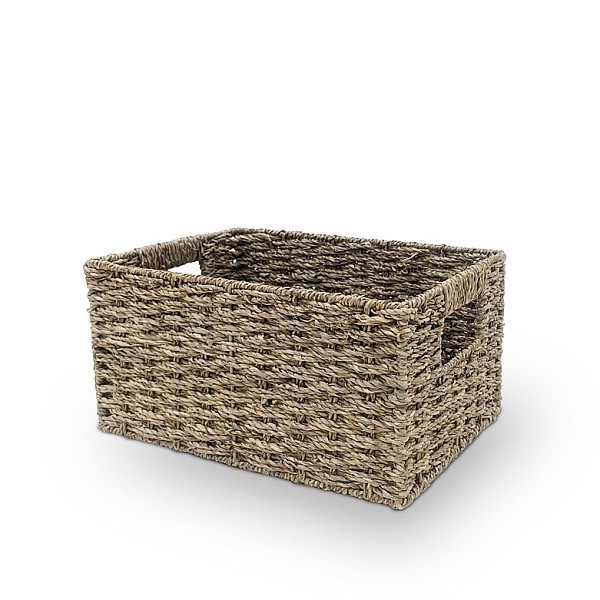 BASKET 30X20X15CM METAL/SEAGRASS