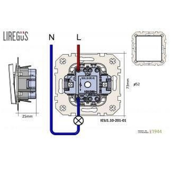 PUSH BUTTON IESJ1-201-01 E/B