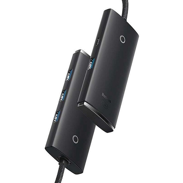 ADAPTER USB-C 4XUSB3.0 25CM BLACK