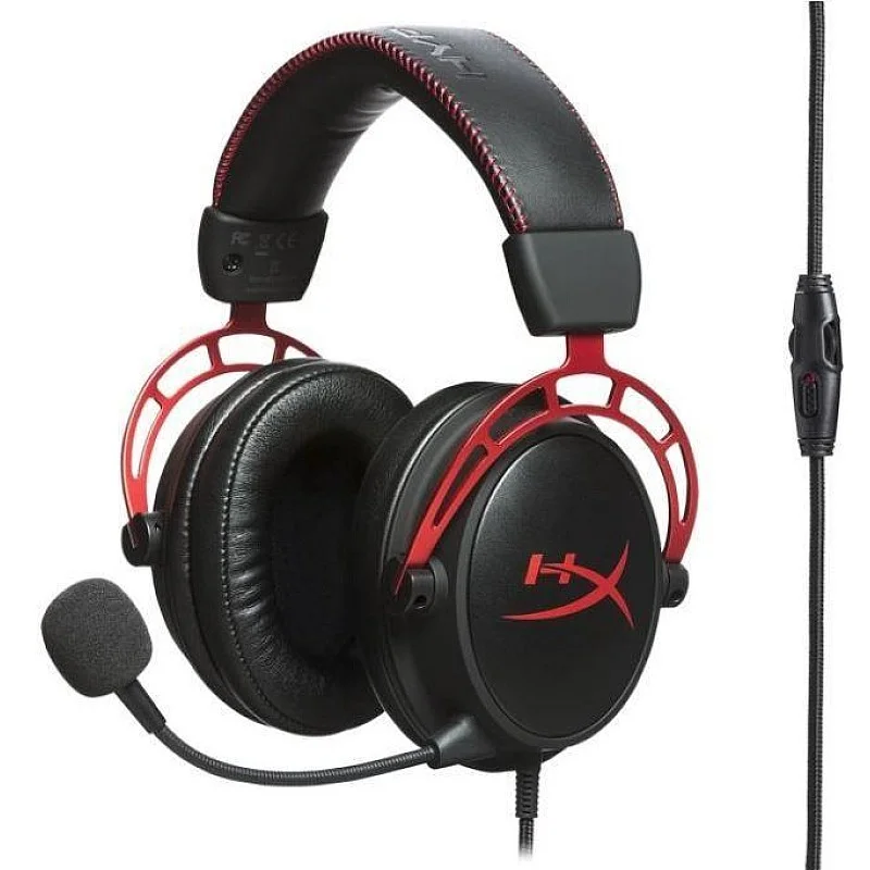 Spēļu austiņas Kingston Alpha Pro. melna/sarkana Spēļu austiņas Kingston Alpha Pro. melna/sarkana