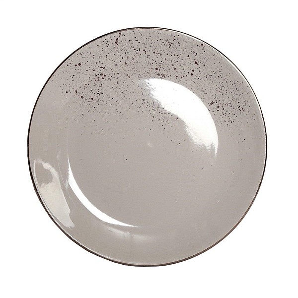 DINNER PLATE WITH SPECKLE BROWN 27CM