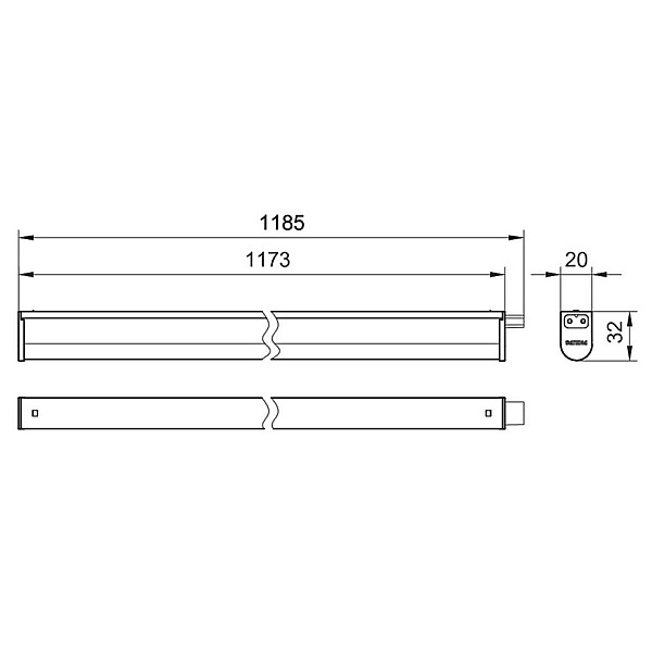 LUMINAIRE 13W 3000/6500K 1200LM 120CM