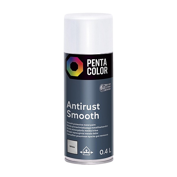 Dažai aerozoliniai Antirust Smooth balti 400ml