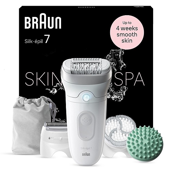 Epilators Braun Silk•épil 7 SkinSpa SE7-081. balta