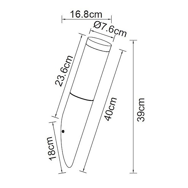 Lampa Domoletti Monteo DH021. 23W. E27. IP44. antracīta