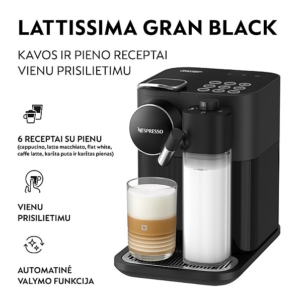 Kapsulinis kavos aparatas Nespresso EN640.B. juodas