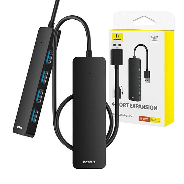 Adapteris BASEUS B0005280B111-02. 4 × USB 3.0. 0.5 m. juodas