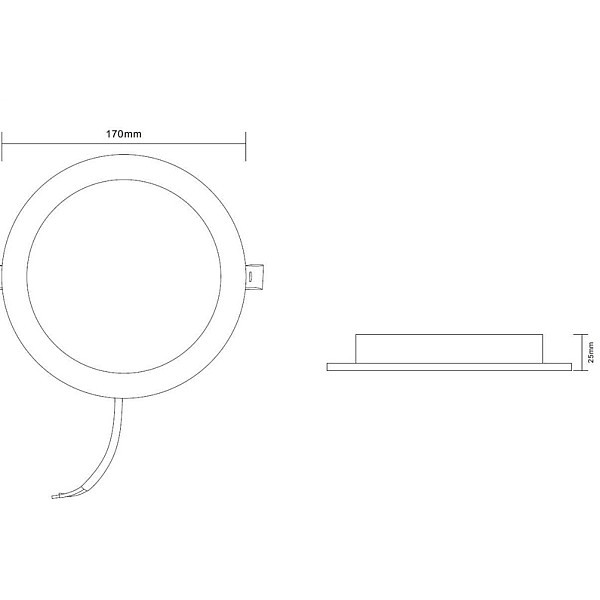 RECESSED LED LIGHT EPIRUS 12W ROUND