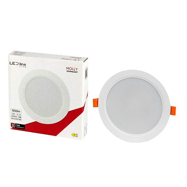 RECESSED LED LIGHT MOLLY 40K 12W 1250LM