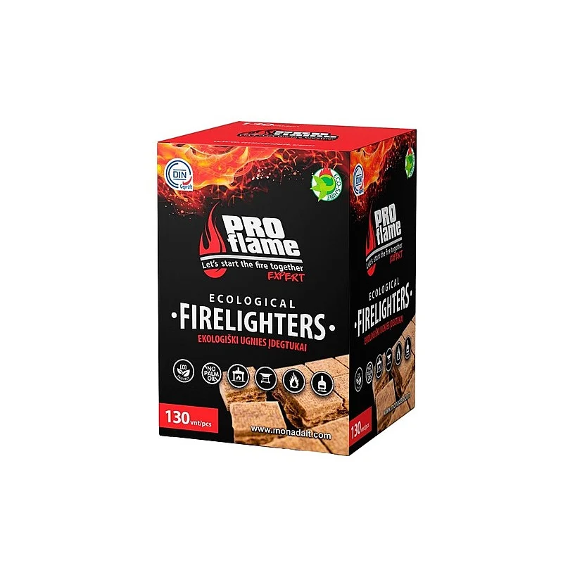 Aizdedzinātājs Pro Flame Expert. 11 cm x 17 cm. 130 gab.