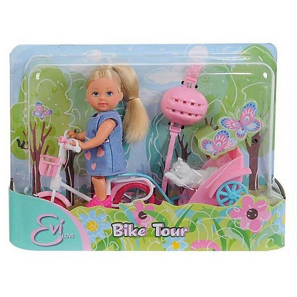 Lelle - mazs bērns Simba Evi with a Bike 105730783. 12 cm