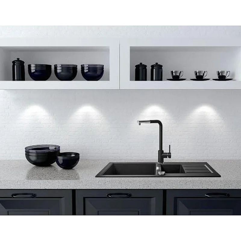 Virtuves jaucējkrāns Franke Sirius L. melna/hroma Virtuves jaucējkrāns Franke Sirius L. melna/hroma