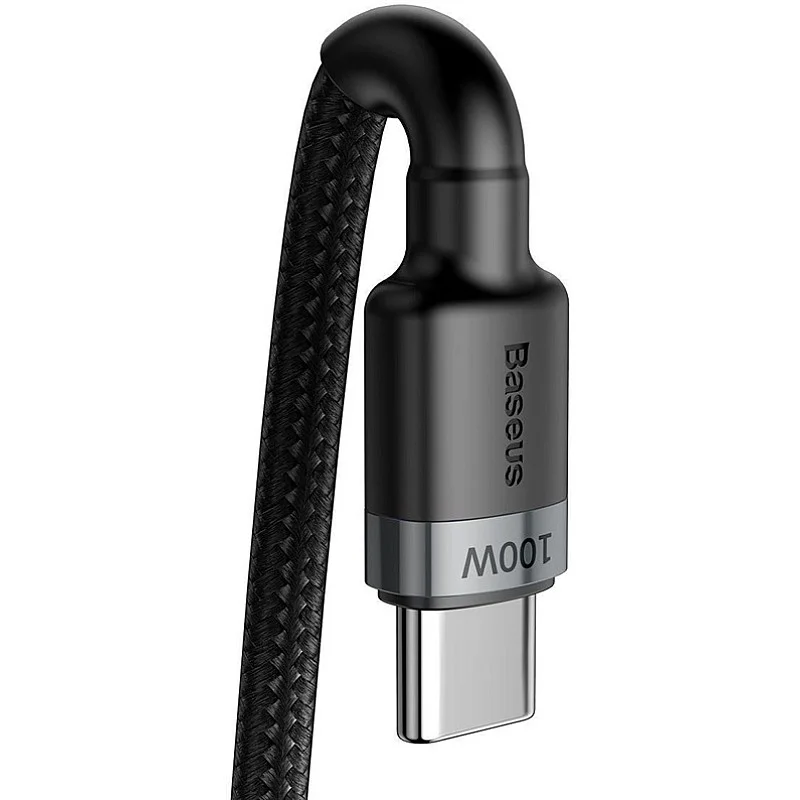 Vads BASEUS USB Type C M. USB Type C M. 2m. melns Vads BASEUS USB Type C M. USB Type C M. 2m. melns