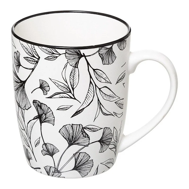 MUG M WHITE FLORAL ASR 340ML
