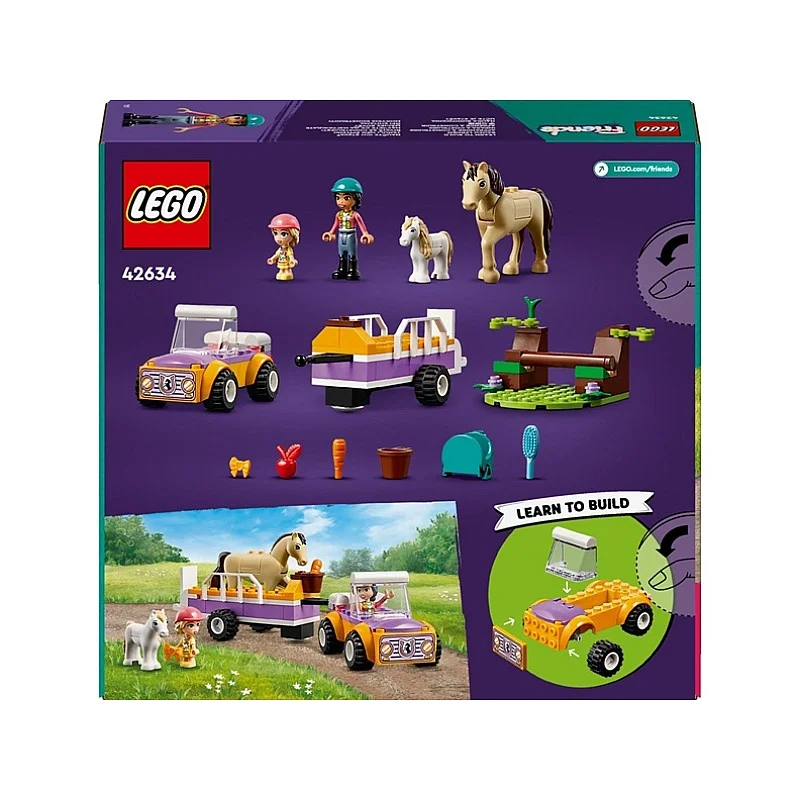 Konstruktorius LEGO® Friends Žirgo ir ponio priekaba 42634 Konstruktorius LEGO® Friends Žirgo ir ponio priekaba 42634