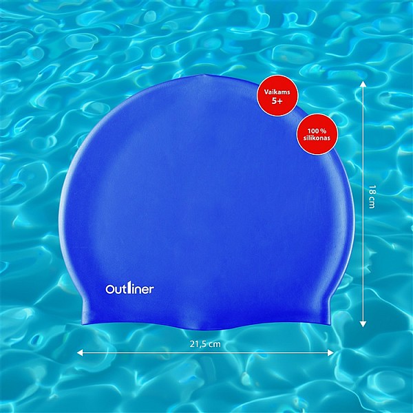 SWIMMING CAP BLUE OUTLINER FSSWM-006