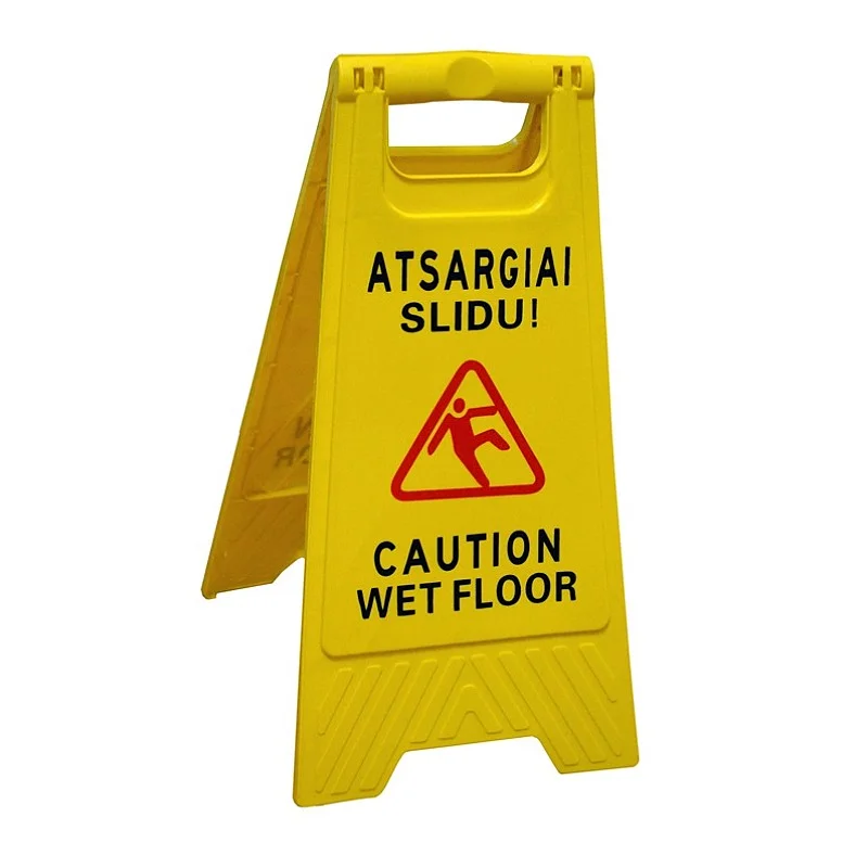 Įspėjamasis stovas - atsargiai slidu. 580x300 mm Įspėjamasis stovas - atsargiai slidu. 580x300 mm