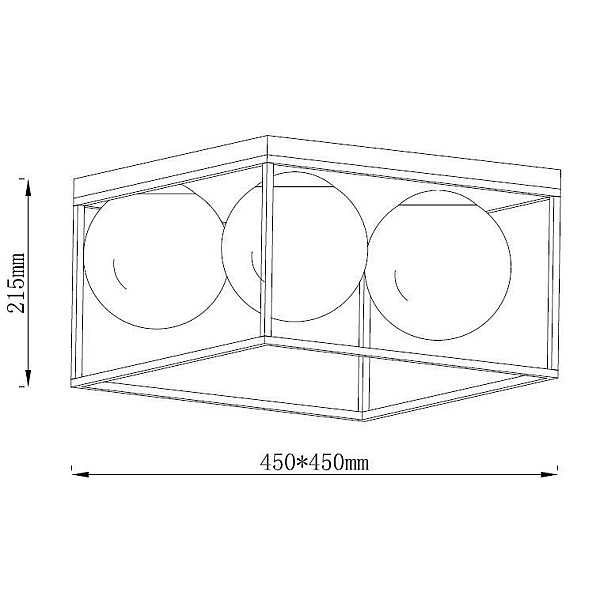 CEILING LIGHT DRIFT 4XE27 GOLD