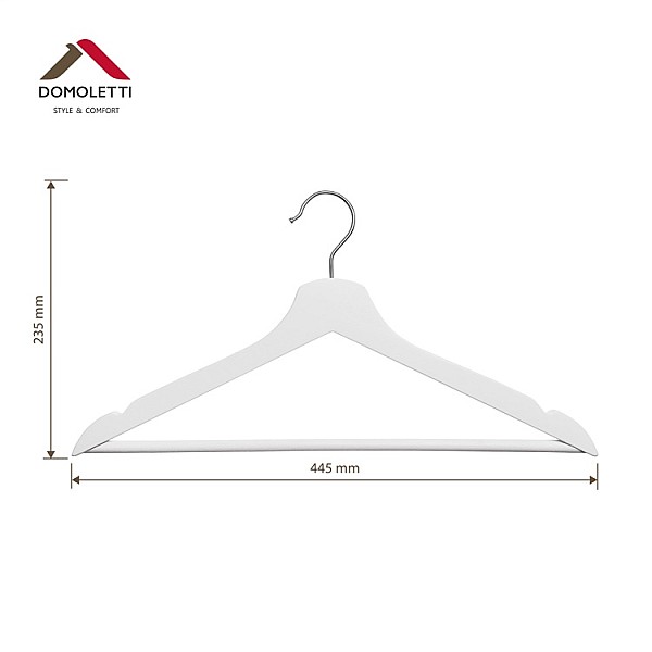 WOODEN HANGER LSN001-W WHITE 5 PCS