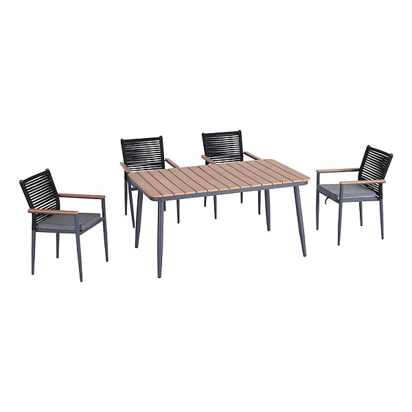 OUTDOOR FURNITURE SET TABLE AND 4 CHAIRS